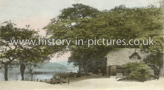 The Boat House, The Hollow Pond, Leytonstone, London. c.1905